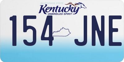 KY license plate 154JNE