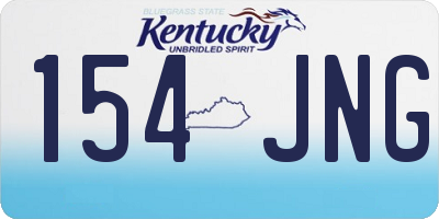 KY license plate 154JNG