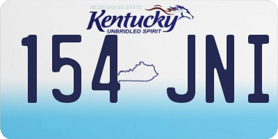 KY license plate 154JNI
