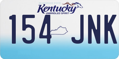 KY license plate 154JNK