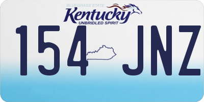 KY license plate 154JNZ