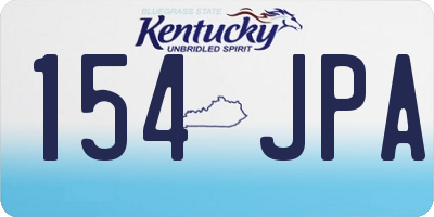 KY license plate 154JPA