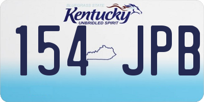 KY license plate 154JPB