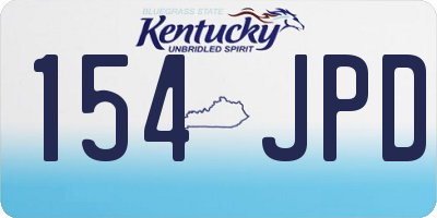 KY license plate 154JPD