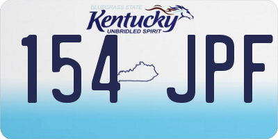 KY license plate 154JPF