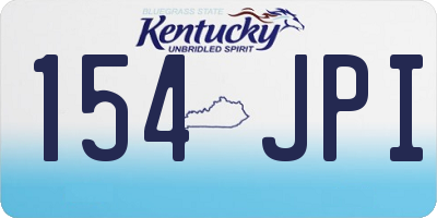KY license plate 154JPI