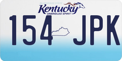 KY license plate 154JPK