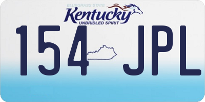 KY license plate 154JPL