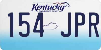 KY license plate 154JPR