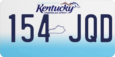 KY license plate 154JQD