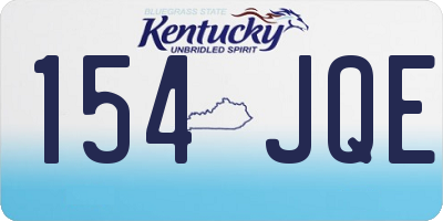 KY license plate 154JQE