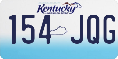 KY license plate 154JQG