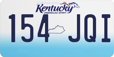 KY license plate 154JQI