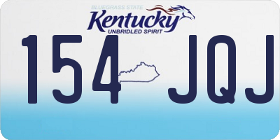 KY license plate 154JQJ
