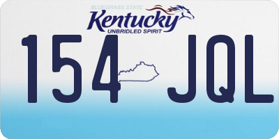 KY license plate 154JQL
