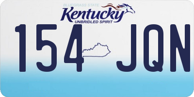 KY license plate 154JQN