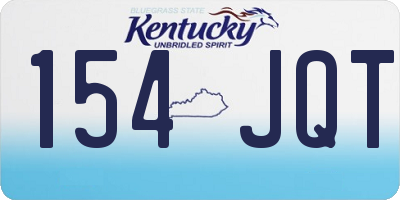KY license plate 154JQT