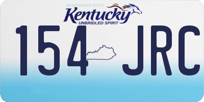 KY license plate 154JRC