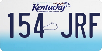 KY license plate 154JRF