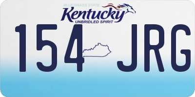 KY license plate 154JRG
