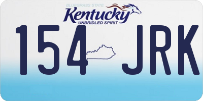 KY license plate 154JRK