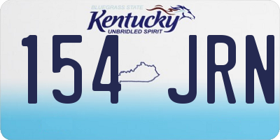 KY license plate 154JRN