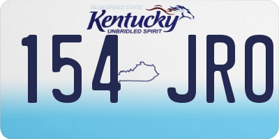 KY license plate 154JRO