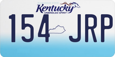 KY license plate 154JRP