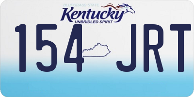 KY license plate 154JRT