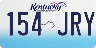 KY license plate 154JRY