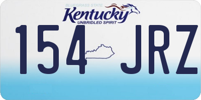 KY license plate 154JRZ