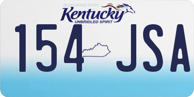KY license plate 154JSA