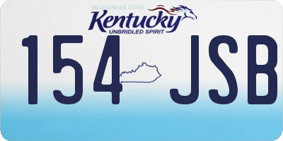 KY license plate 154JSB