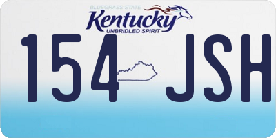 KY license plate 154JSH