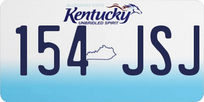 KY license plate 154JSJ