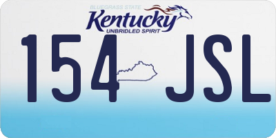 KY license plate 154JSL