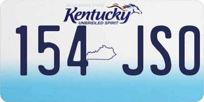 KY license plate 154JSO