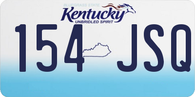 KY license plate 154JSQ