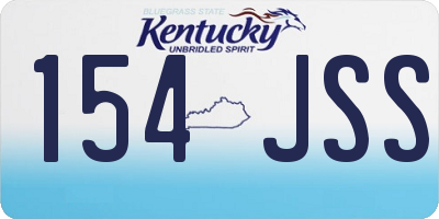 KY license plate 154JSS