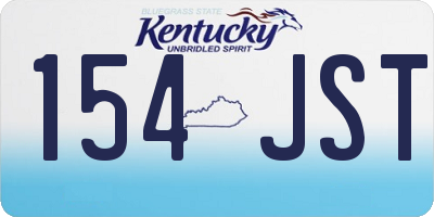 KY license plate 154JST