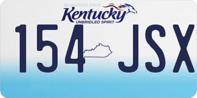 KY license plate 154JSX