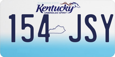 KY license plate 154JSY