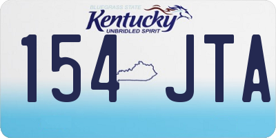 KY license plate 154JTA