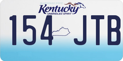 KY license plate 154JTB