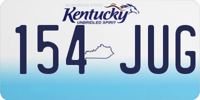 KY license plate 154JUG