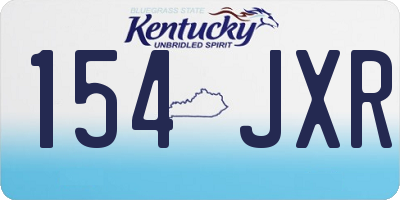 KY license plate 154JXR