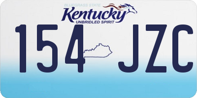KY license plate 154JZC