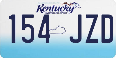 KY license plate 154JZD