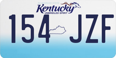 KY license plate 154JZF