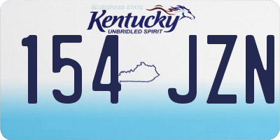 KY license plate 154JZN